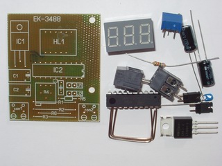 Конструктор EK-3488Kit - цифровой встраиваемый амперметр / вольтметр / милливольтметр постоянного тока