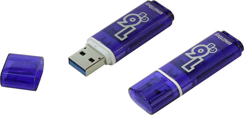 USB  16GB SMARTBUY Glossy series Blue