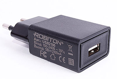  ROBITON USB2100  220 V  5V 2100mA