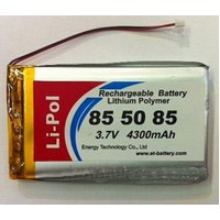 LP855085-PCM Li-POL, 3,7 V, 4300 mA   