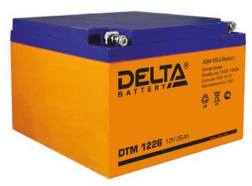  DELTA DTM1226 12V 26Ah, 165x125x182mm