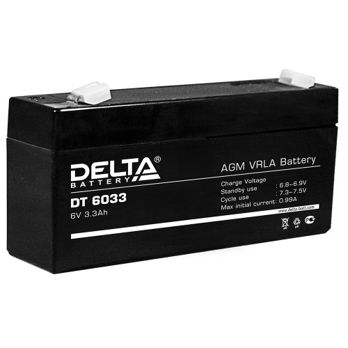  DELTA DT6033 6V 3.3Ah, 134x34x66mm