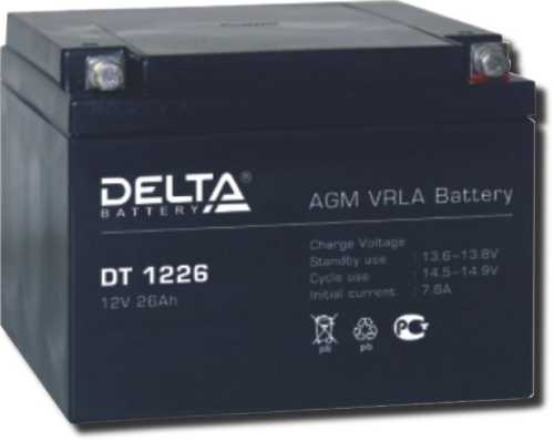  DELTA DT1226 12V 26Ah, 167x175x126mm