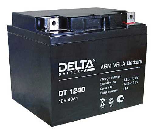  DELTA DT1240 12V 40Ah, 198x166x170mm