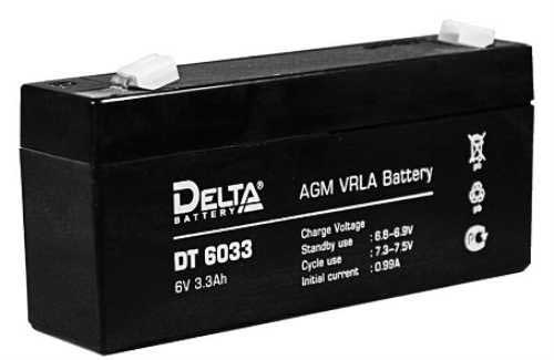  DELTA DT6033 125 6V 3.3Ah, 125x33x67mm