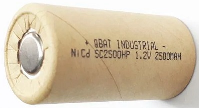 QBAT INDUSTRIAL D-2500 NiCd 2500mAh 26.0*50.0mm