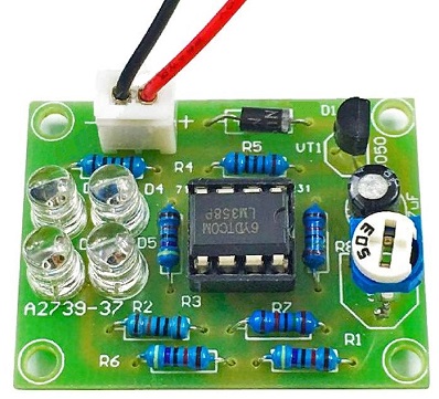     LM358.      DIY.  9-12. 4   .   . : 39*30. : 10
LM358 Breathing Light Accessories Electronic DIY Fun KIT Blue Flash Electronic Kit