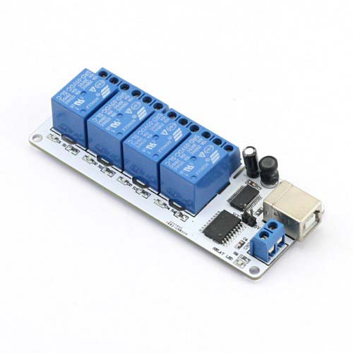   4-channel 12 V USB Relay Board Module Controller For Automation Robotics