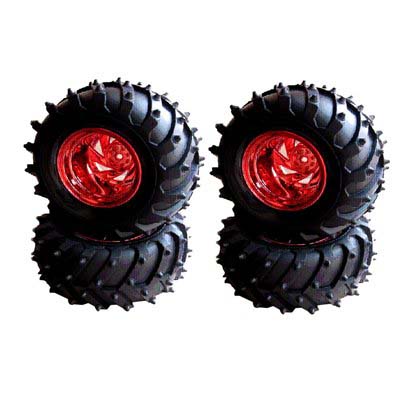 Pack of 4 all terrain wheels Red
