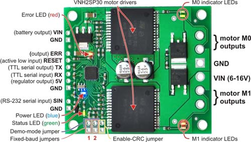 Управление коллекторными электромоторами Qik 2s12v10 Dual Serial Motor Contr Управление коллекторными электромоторами Qik 2s12v10 Dual Serial Motor Contr