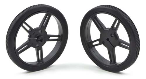    Wheel 60x8mm Pair - Black