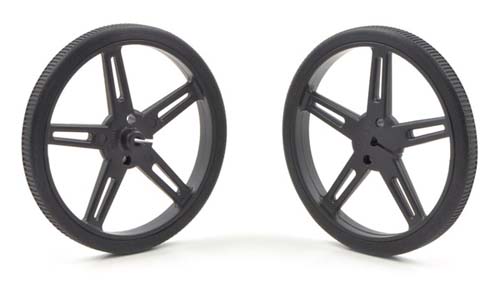    Wheel 70x8mm Pair - Black