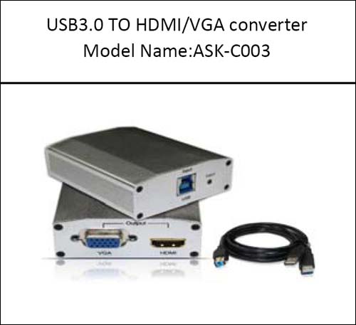 ASK-C003 -  USB3.0  HDMI / VGA