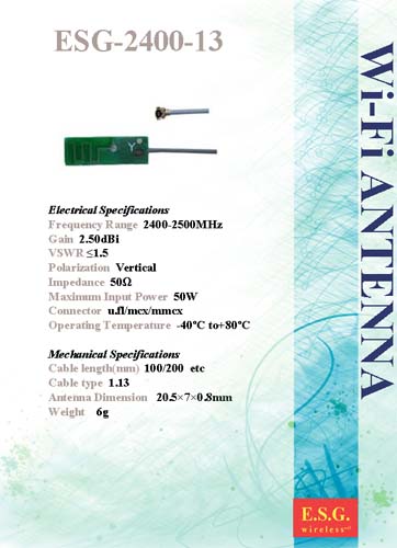  ANT 2.4 ESG-2400-13 UFL-F