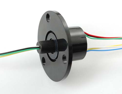    Slip Ring with Flange - 22mm diameter. 6 wires. max 240V @ 2A