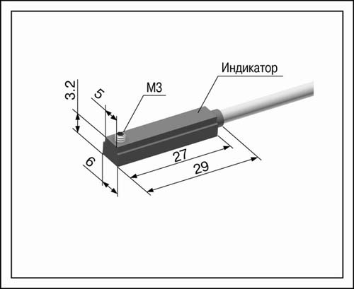 Датчики для пневмоцилиндров магнитный ВБ5.42.хх.хх.10.5.К Датчики для пневмоцилиндров магнитный ВБ5.42.хх.хх.10.5.К