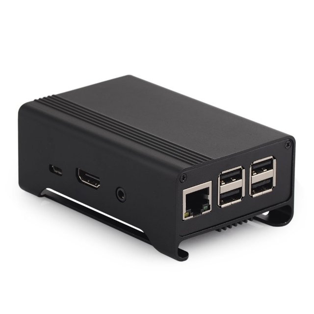 Корпус для Raspberry Pi 2 черный с молдингом