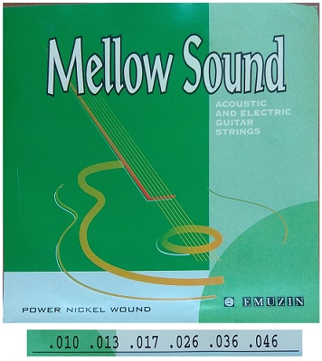 Mellow Sound-3 зеленый,акустические и электрические гитарные струны (сильная растяжка)