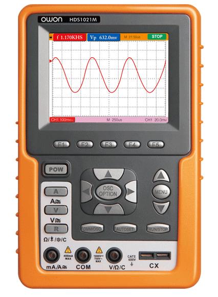HDS1021M портативный цветной осциллограф 20 Мгц 1 канал