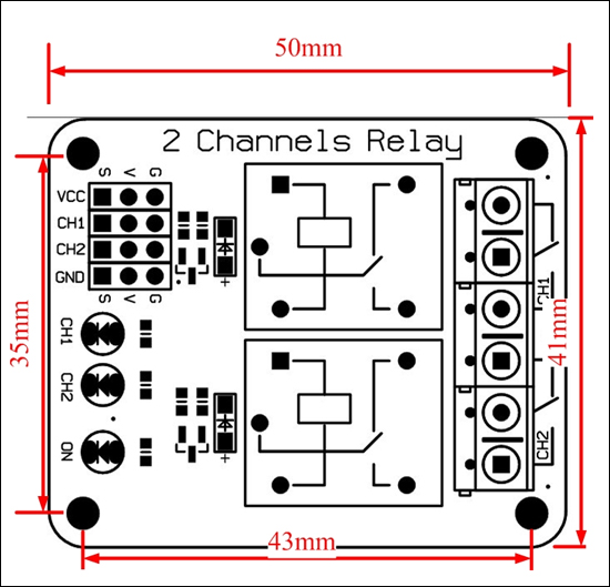 MP2211 - 2-x канальное исполнительное устройство (блок реле)