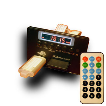 MP2896 - Встраиваемая микросистема: FM, USB, SD, ДУ, часы / будильник. LED дисплей