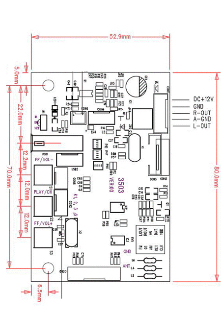 MP3503DFI - : FM , USB MP3 / WMA (), ,  