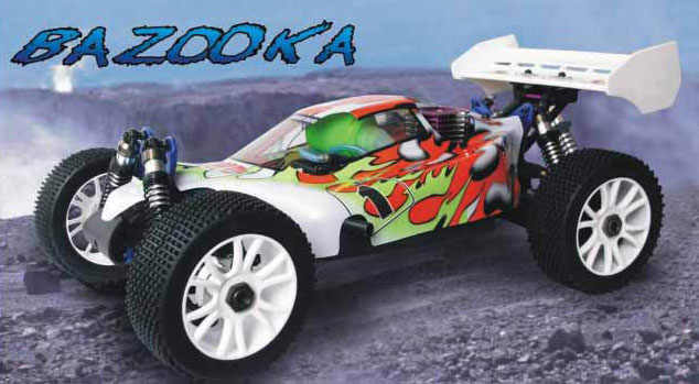 Bazooka 1:8 RC Buggy ДВС 4WD RTR. Полностью готовая к эксплуатации полноприводная радиоуправляемая модель багги в масштабе 1:8 с двигателем внутреннего сгорания. Bazooka 1:8 RC Buggy ДВС 4WD RTR. Полностью готовая к эксплуатации полноприводная радиоуправляемая модель багги в масштабе 1:8 с двигателем внутреннего сгорания.