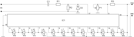 NS003 - Индикатор сигнала на светодиодах
