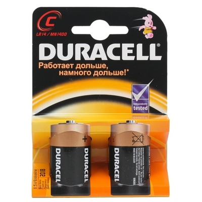 Батарейка алкалиновая DURACELL LR14 Упаковка 2 шт
