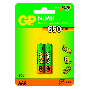  GP HR03 NiMH 1.2V 650mAh  2 