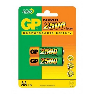 Аккумулятор GP HR6 NiMH 1.2V 2500mAh BL-2