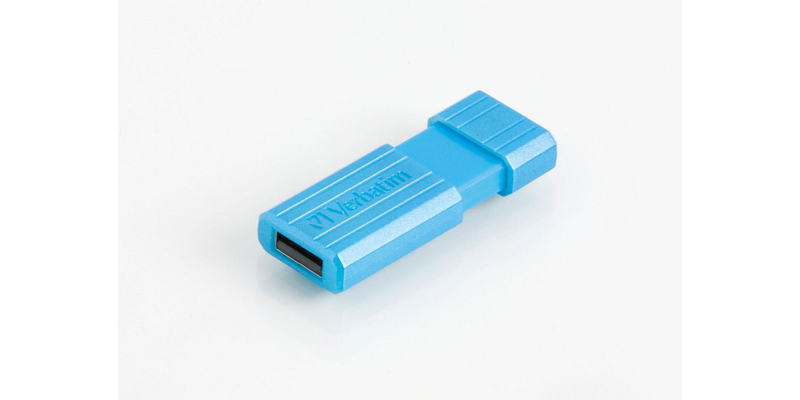 USB  8GB VERBATIM Pin Stripe Caribbean Blue