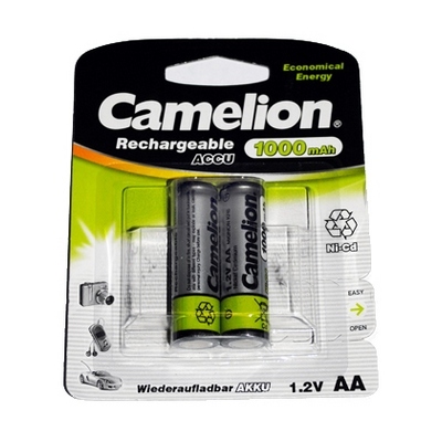 Аккумулятор CAMELION R6 NiCd 1.2V 1000mAh BL-2