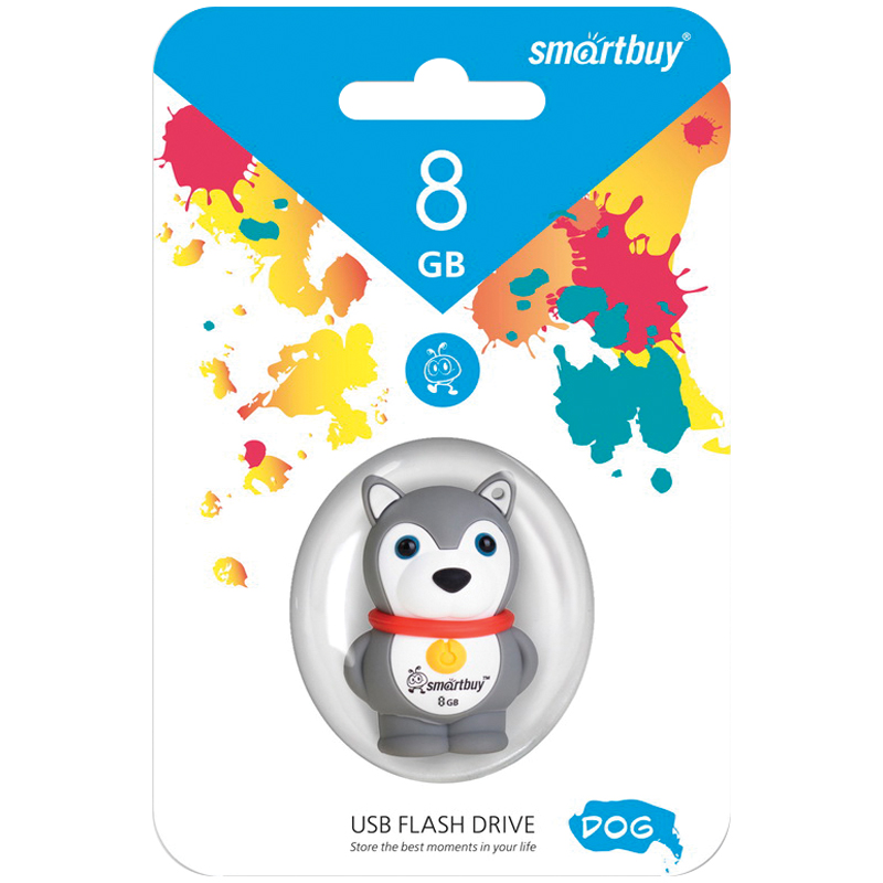USB  8GB SMARTBUY Wild series Dog Gray !