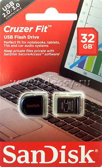 USB  32GB SanDisk CZ33 Cruzer Fit