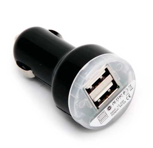 Автомобильный USB-адаптер AcmePower AP AV-21 (12V->2xUSB, Imax 2A)