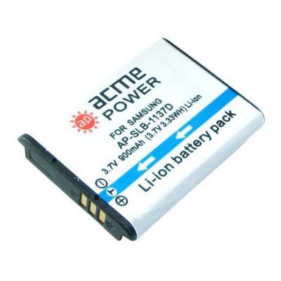  AcmePower SLB-1137D 3.7V, 900mAh, Li-ion  Samsung NV100HD / NV11 / NV24HD / NV30 / NV40 / i100 / i80 / i85 / L74 / TL34HD