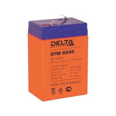  DELTA DTM6045 6V 4.5Ah, 70x47x107mm
