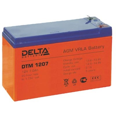  DELTA DTM1207 12V 7Ah, 151x65x100mm