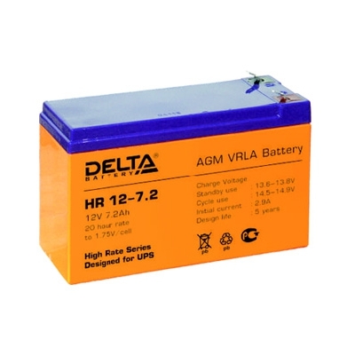  DELTA HR12-7.2 12V 7.2Ah, 151x65x100mm