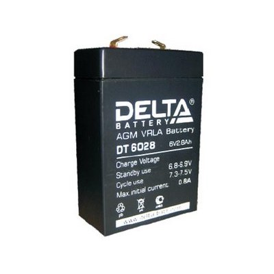  DELTA DT6028 (6V 2.8Ah, 66x33x106mm)