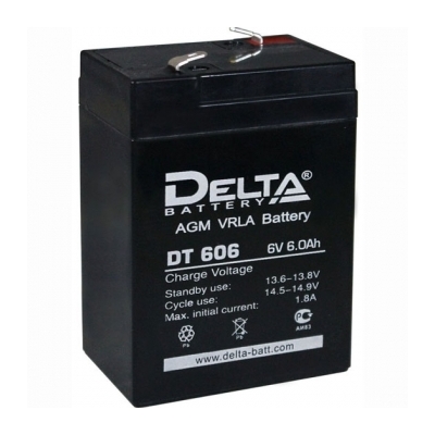 DELTA DT606 (6V 6Ah, 70x47x107mm)