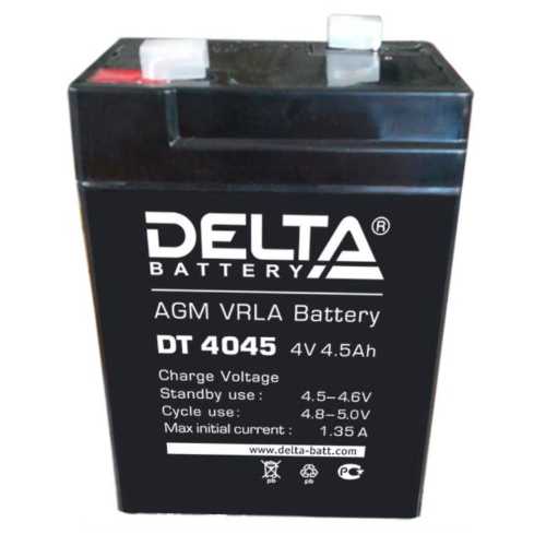 Аккумулятор DELTA DT4045 (4V 4.5Ah, 70x47x107mm)