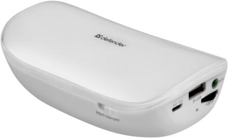 DEFENDER 1.0 Moon Power White - 4, Bluetooth, USB-    (Li-Ion 3000mAh)