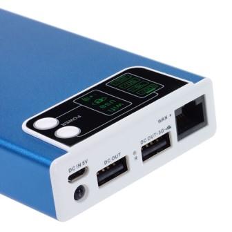 Портативный блок питания с встроенным WiFi роутером CAGER WF30 10400 mAh (Резервный аккумулятор для смартфона и планшета, два USB-порта, раздача WiFi c 3G-карты или RG45)