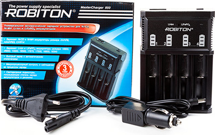 Зарядное устройство ROBITON MasterCharger 850 для Li-Ion, LiFePO4, Ni-MH, Ni-Cd