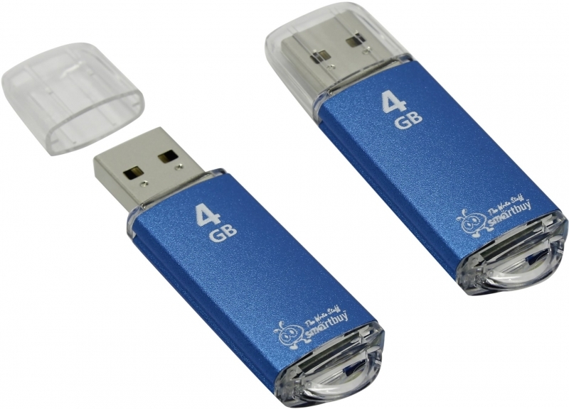 USB  4GB SMARTBUY V-Cut Blue