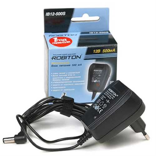   ROBITON IB12-500S(-) 5.5x2.1 / 12 (110-240V-->12V, 500 mA, , )