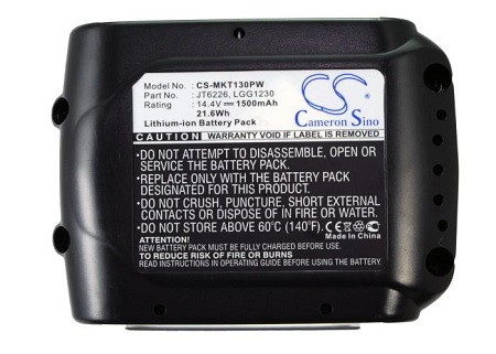  CS-MKT130PW (Li-ion 14.4V 1500mAh)   MAKITA ( 194065-3 / 194066-1 / BL1415 / BL1430 / JT6226 / LGG1230 / LGG1430 / MAK1430Li / MET1821)