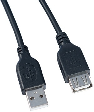 Кабель-удлинитель PERFEO USB2.0 AM->AF, 0.5м (U4501)